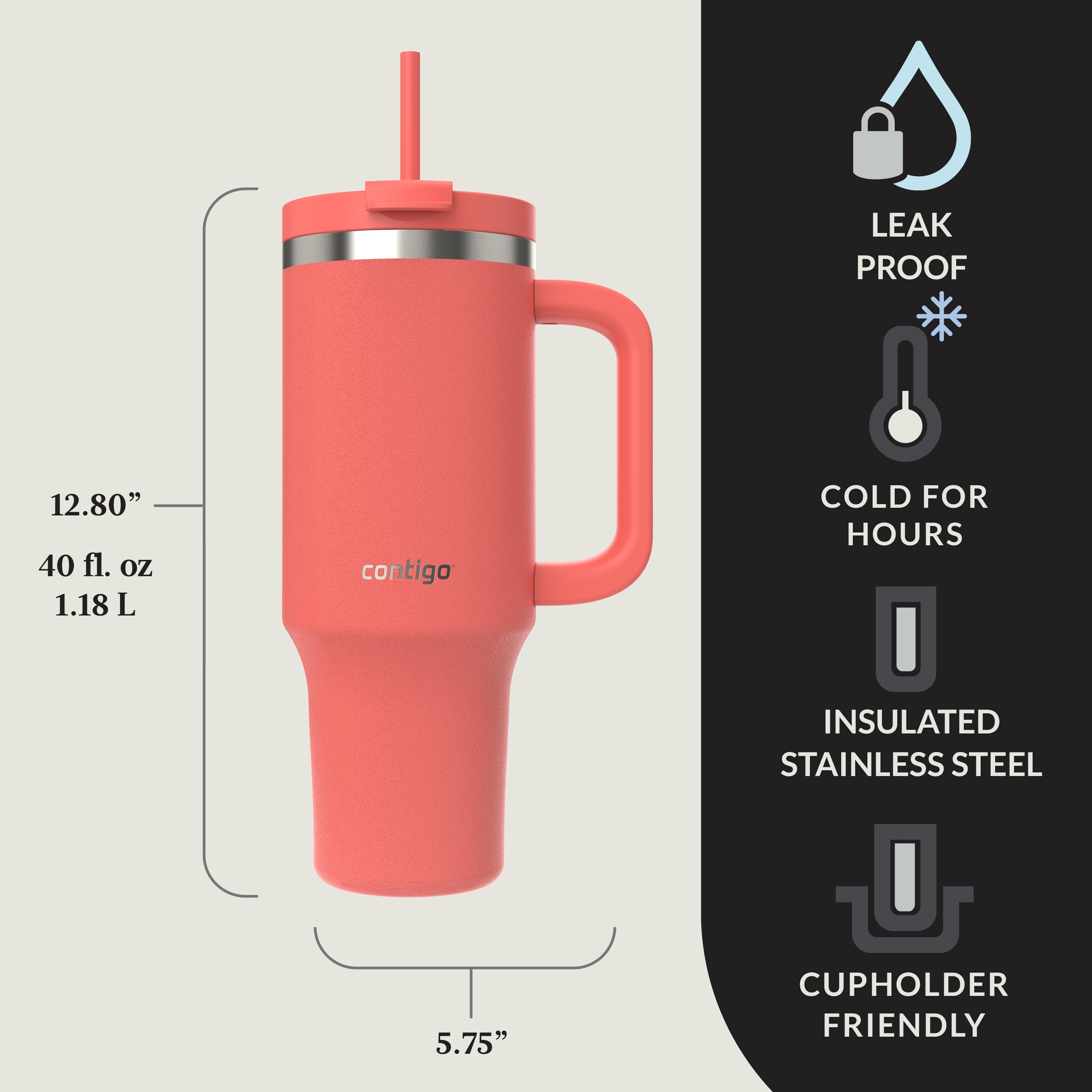 Contigo Streeterville Tumbler 40oz Inky Cap - T2DW