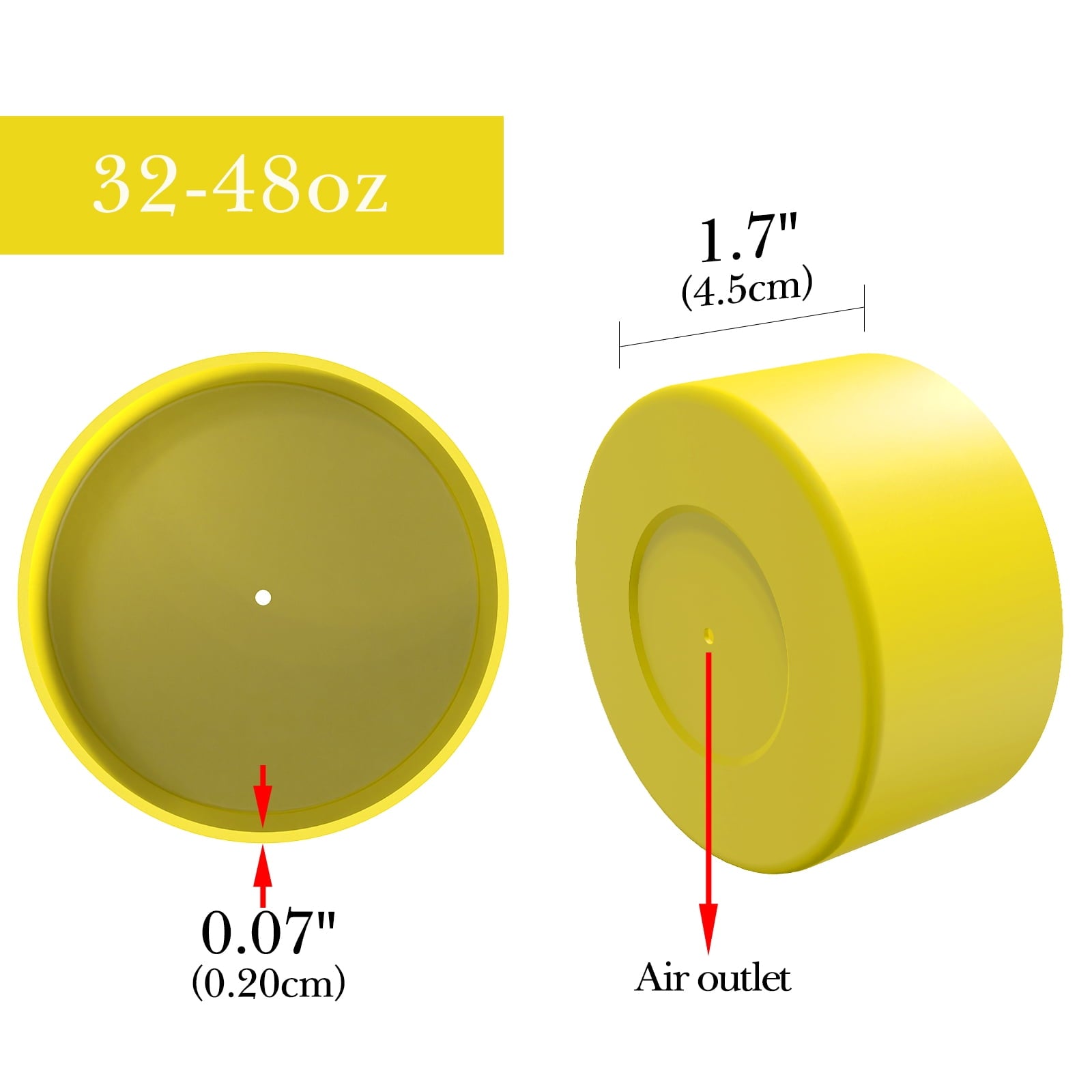 Linkidea 2 Pack Water Bottle Boot Compatible with Nalgene Sustain Wide Mouth 32oz/48oz, Narrow Mouth 32oz, Silicone Anti-Slip Bottle Bottom Bumper Protector (Yellow) - 896C