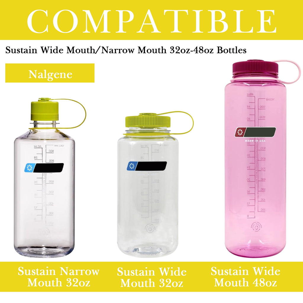 Linkidea 2 Pack Water Bottle Boot Compatible with Nalgene Sustain Wide Mouth 32oz/48oz, Narrow Mouth 32oz, Silicone Anti-Slip Bottle Bottom Bumper Protector (Yellow) - 896C