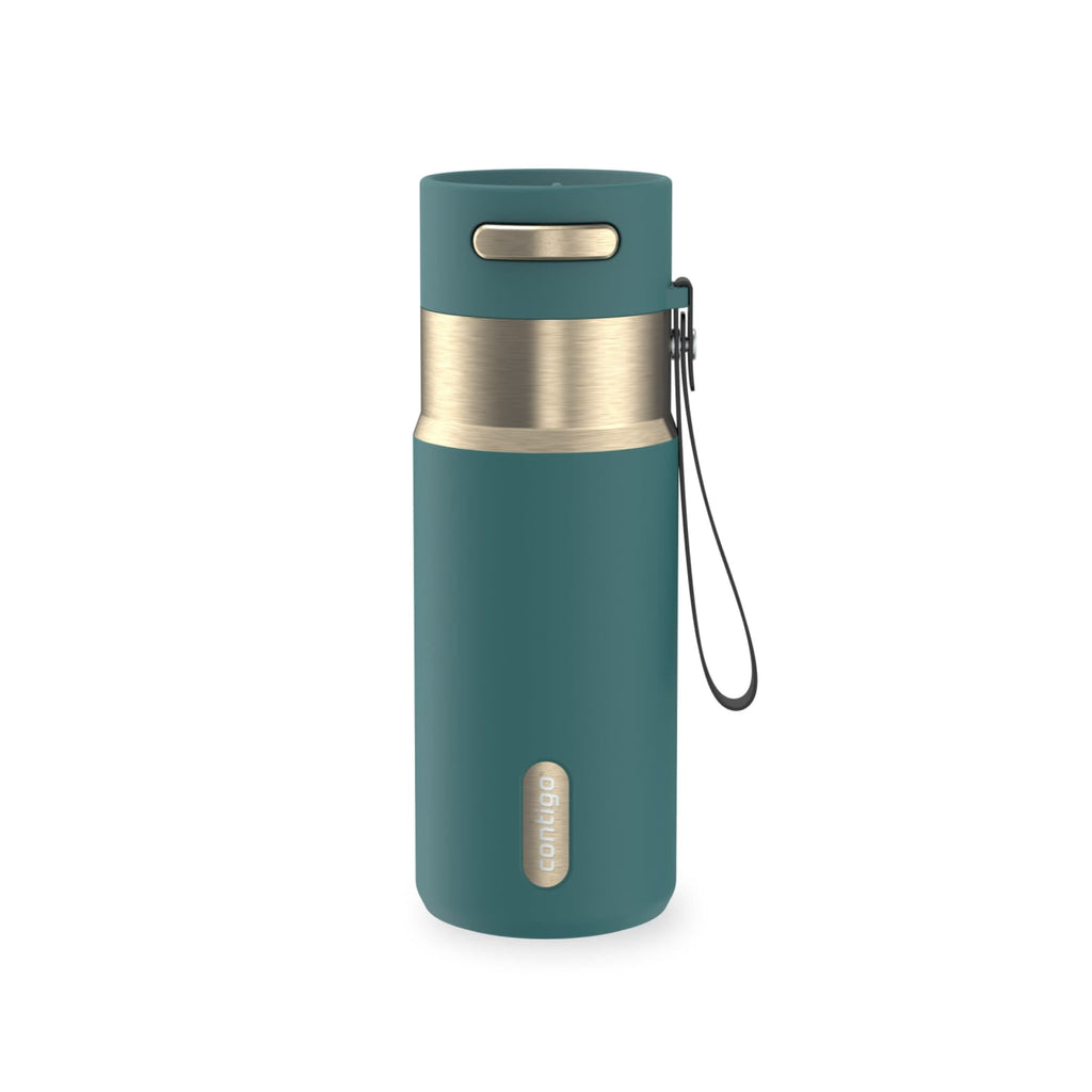 Contigo AutoSeal 16 oz Leakproof Water Bottle with Carrying Strap - QEYX