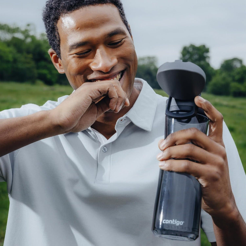 Contigo - Water Bottle with Leak-Proof and Locking Lid, BPA Free, 709ml Capacity, Black - YR9E