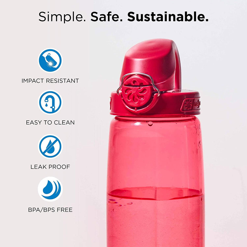 Nalgene Tritan OTF Water Bottle: 24oz, Glacial Blue - 3D3O