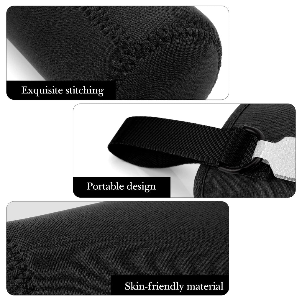 Linkidea Water Bottle Sleeve Compatible with Contigo Aubrey Tritan 14oz, Steel 13oz Kids Bottle, Waterbottle Holder Bag with Name Tag, Black - 8CQ5