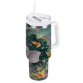 40 oz Insulated Stainless Steel Tumbler Double Wall Stainless Steel Tumbler with 2-Way Drinking Cute Elephant - Q9R9