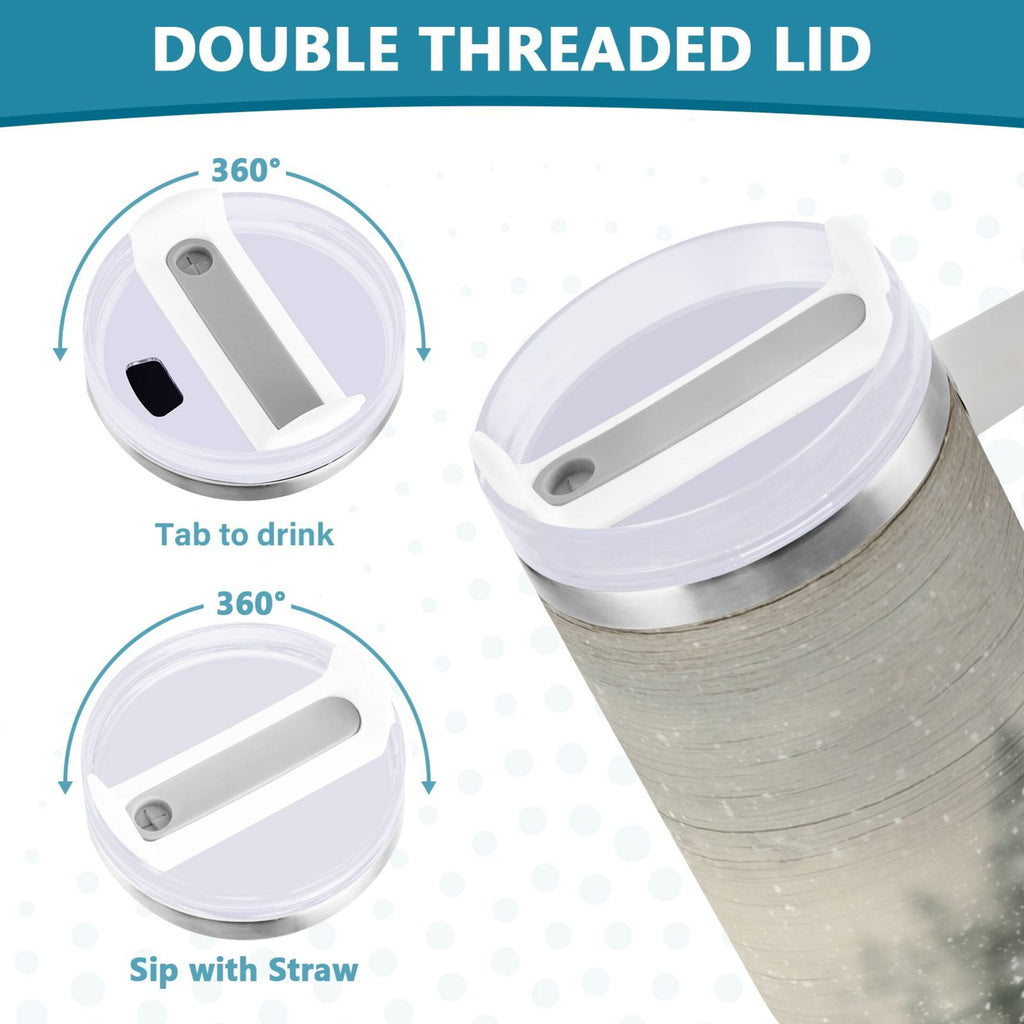 40 oz Insulated Stainless Steel Tumbler Double Wall Stainless Steel Tumbler with 2-Way Drinking Vintage Red Truck - K82S