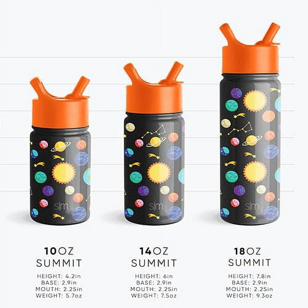 Simple Modern CoComelon Kids Water Bottle with Straw Lid | Insulated Stainless Steel Reusable Tumbler for Toddlers, Girls | Summit Collection | 14oz, CoComelon Pink Melon - X74E