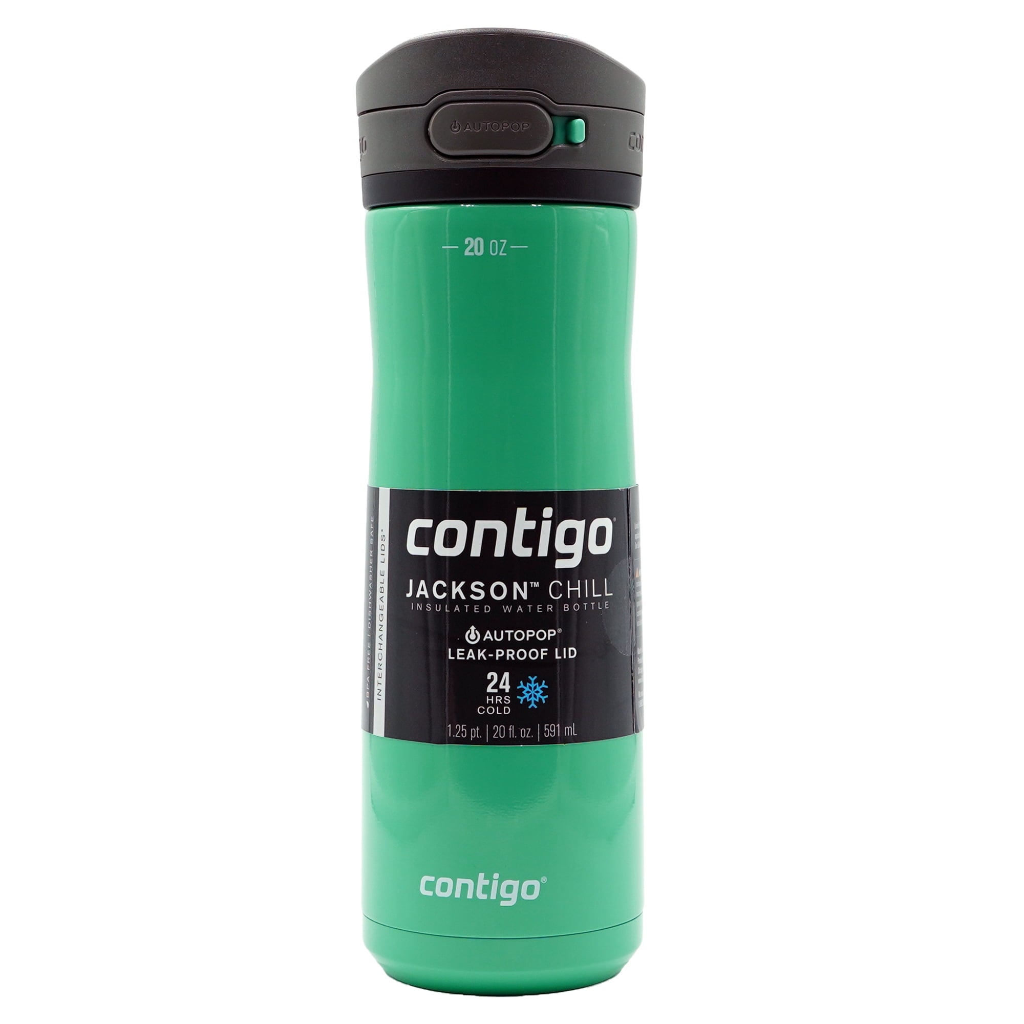 Contigo 20 oz. Jackson Chill 2.0 Water Bottle - Stainless Steel w/Licorice - DKTX