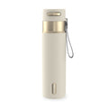Contigo AutoSeal Leakproof Stainless Steel Reusable Water Bottle Tumbler with Carrying Strap, Cream/Champagne, 24 oz - 5WM2