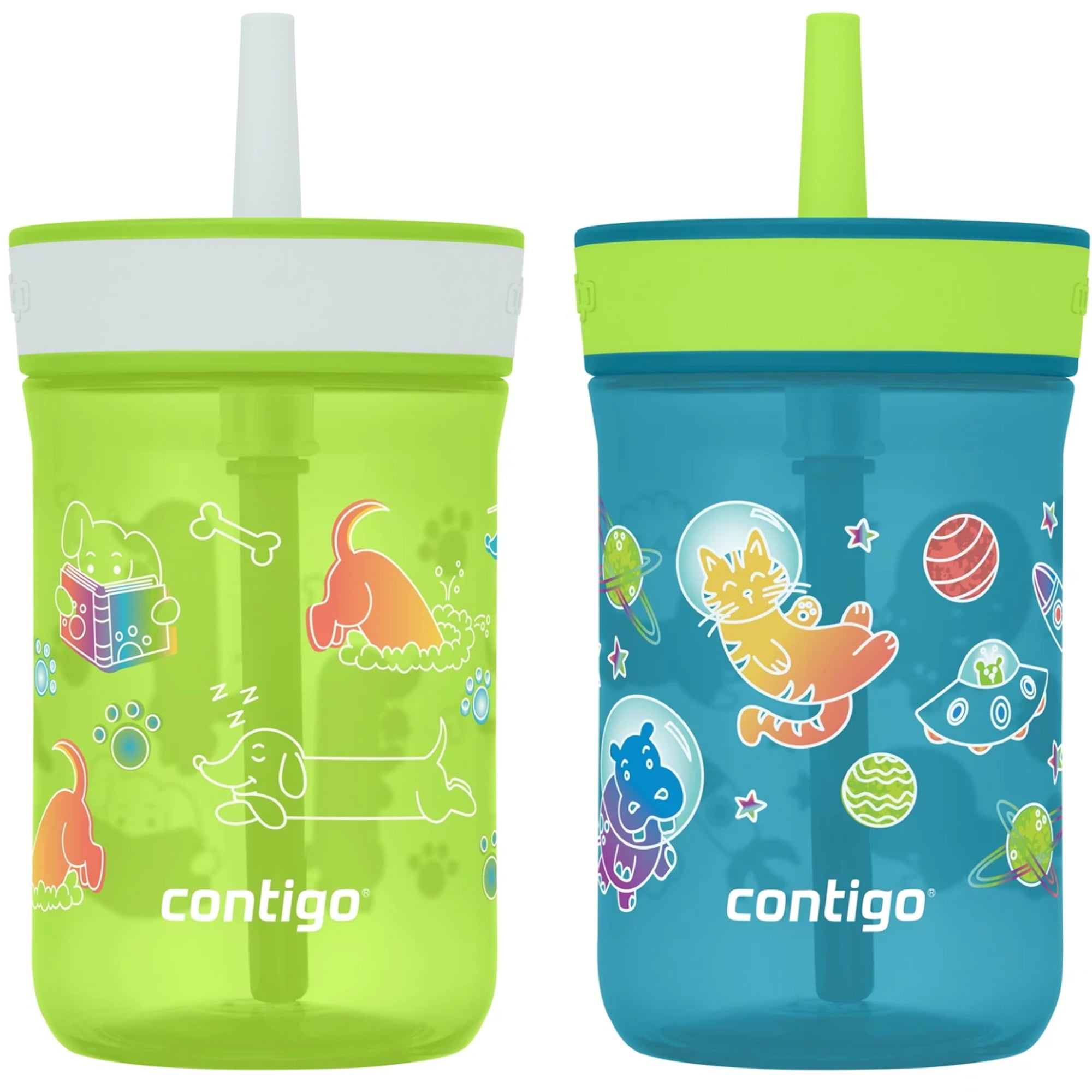 Contigo Kid's 14 oz. Leighton Tumbler 2-Pack - Dogs Doing Things/Spacecraft - EKBB