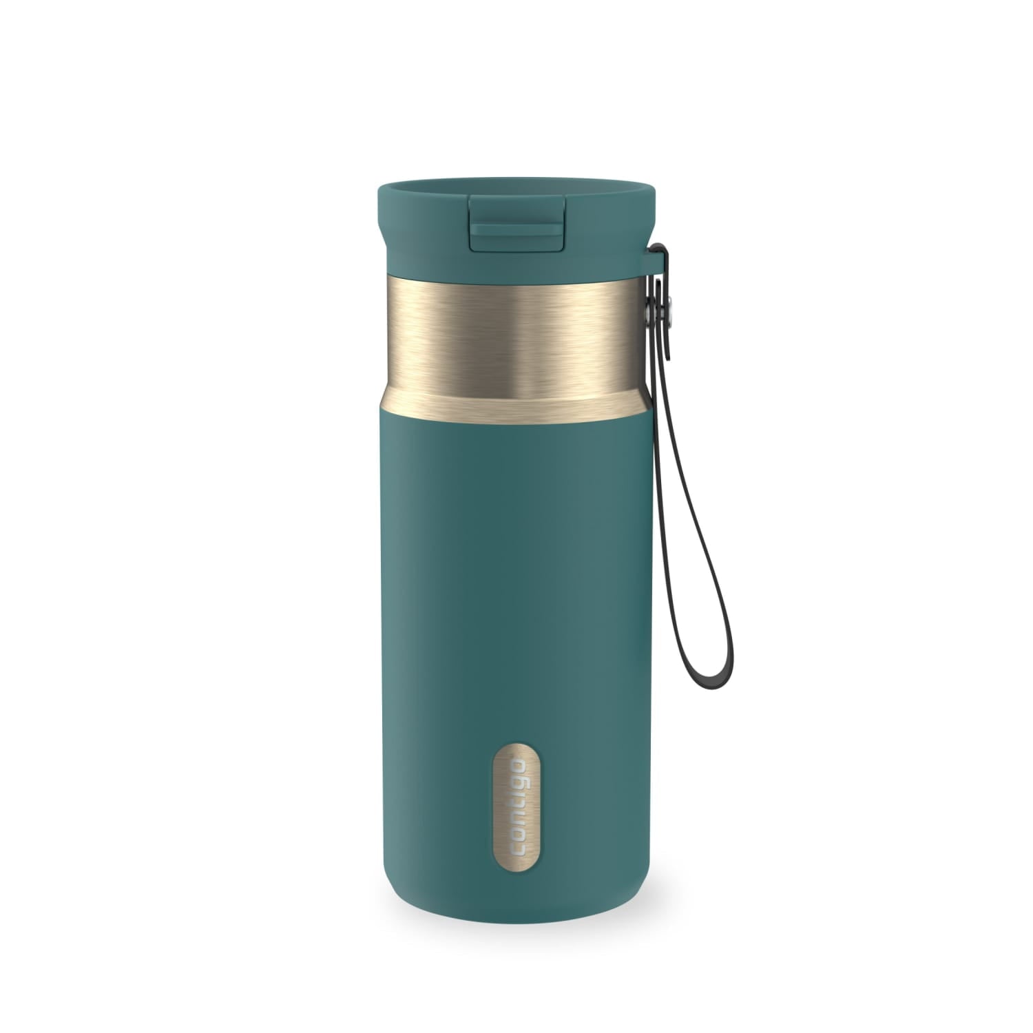 Contigo SnapSeal 16 oz Leakproof Stainless Steel Water Bottle with Carrying Strap - JI4G