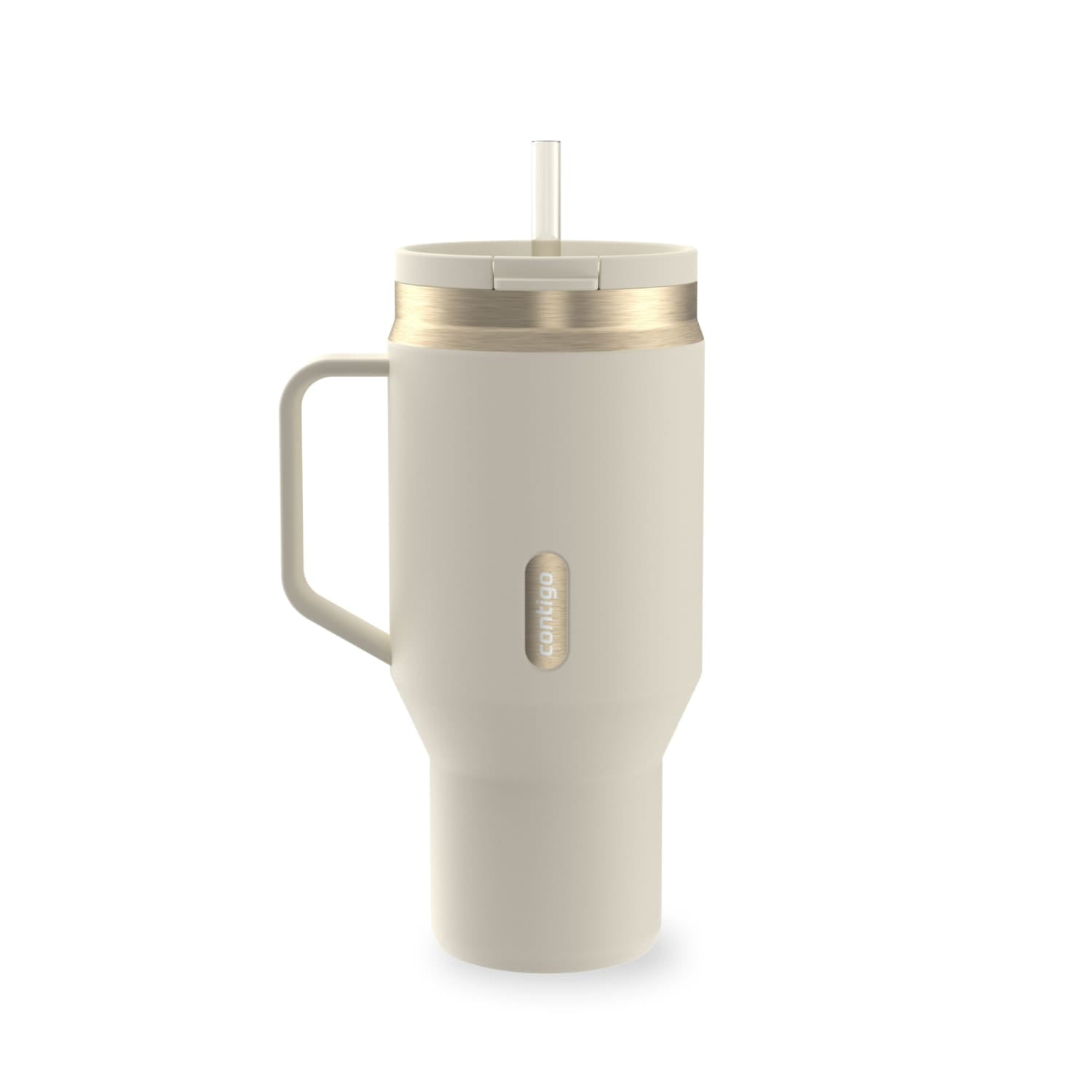 Contigo SnapSeal Leakproof Stainless Steel Reusable Water Bottle Tumbler with Side Handle, Black/Bronze, 30 oz - UKGK