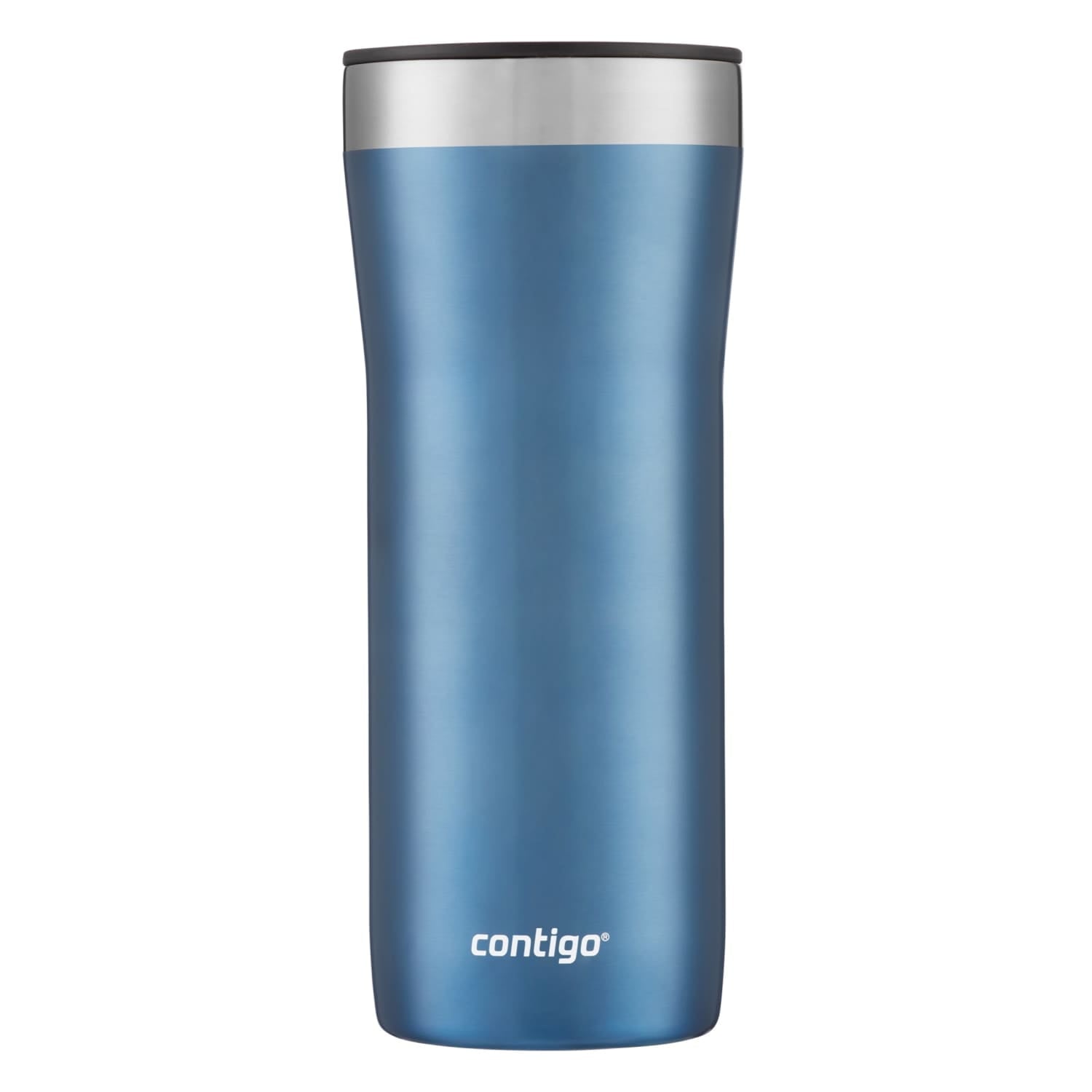 Contigo Streeterville Stainless Steel Tumbler with Plastic Straw and Splash-Proof Lid, Licorice, 32 fl. oz - N0B1