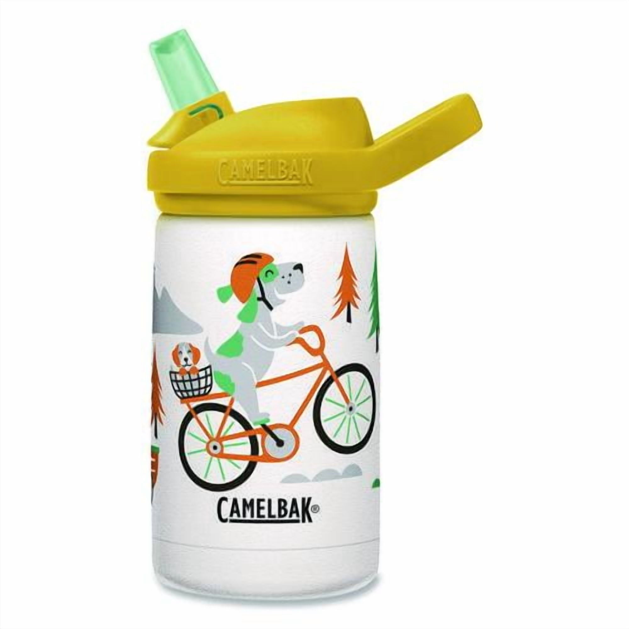 CamelBak Eddy+ Kids - Water bottle - Size 4.25 in x 2.91 in - Height 6.5 in - 12 fl.oz - biking dogs - DKUY