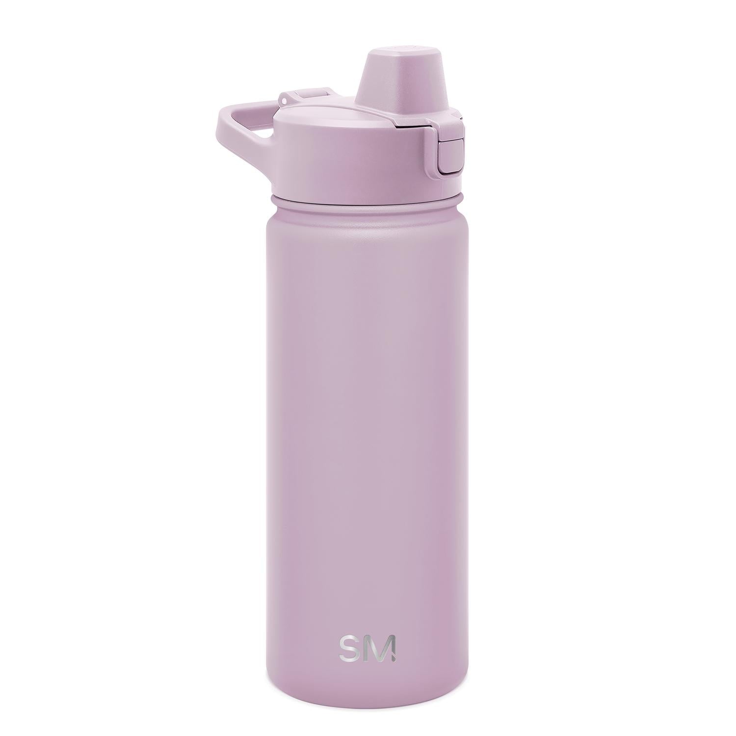 Simple Modern 18 fl oz Insulated Stainless Steel Summit Water Bottle with Covered Silicone Straw Lid | Sweet Taffy - RULS