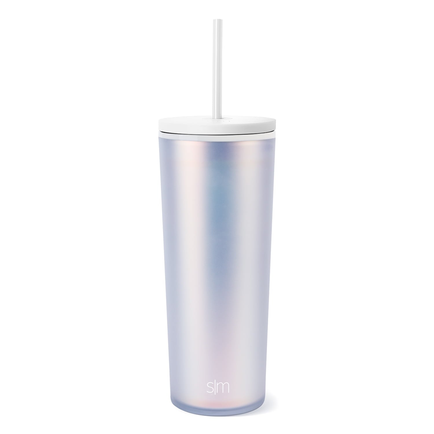 Simple Modern 24 fl oz Double Wall Plastic Classic Tumbler with Straw|Opalescent - I1LQ
