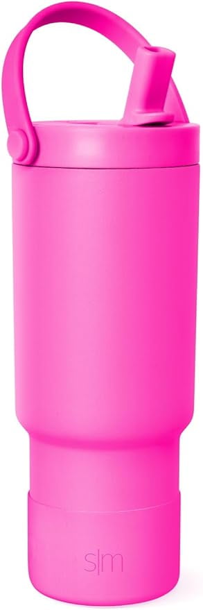 Simple Modern 24 fl oz Insulated Stainless Steel Trek Pivot Tumbler with Straw Lid and Top Handle|Seaside Blue - H6HD