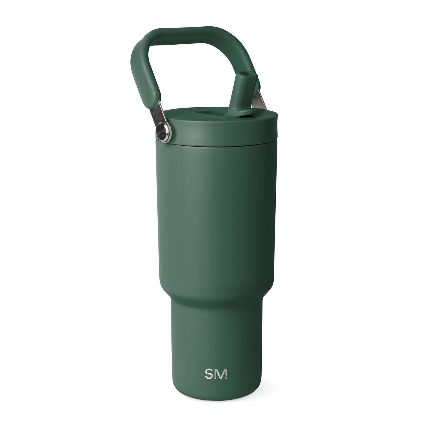 Simple Modern 30 fl oz Insulated Stainless Steel Trek Pivot Tumbler with Straw Lid and Top Handle|Forest - LCNF