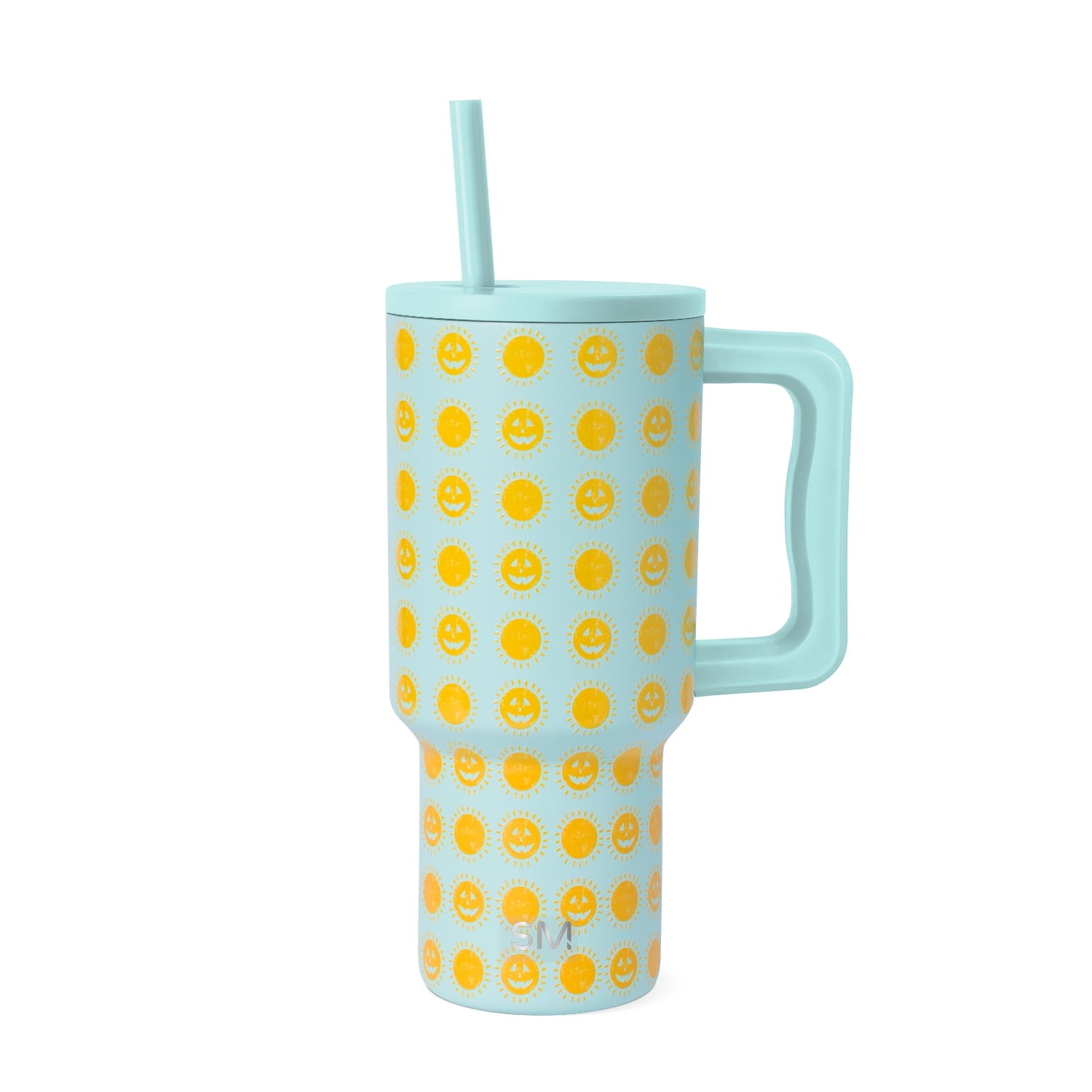 Simple Modern 30 fl oz Insulated Stainless Steel Trek Tumbler with Straw Lid | Seaglass Sage and Cream Checkmate - ON24