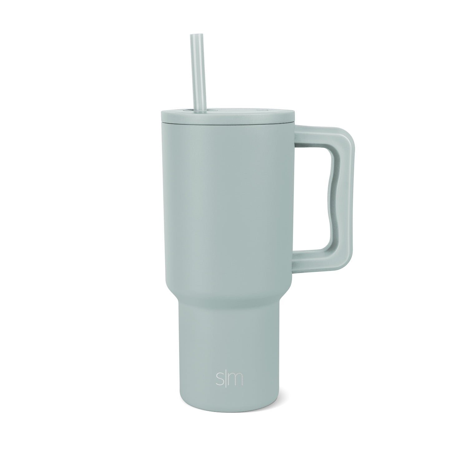 Simple Modern 30 fl oz Insulated Stainless Steel Trek Tumbler with Straw Lid | Seaglass Sage and Cream Checkmate - ON24