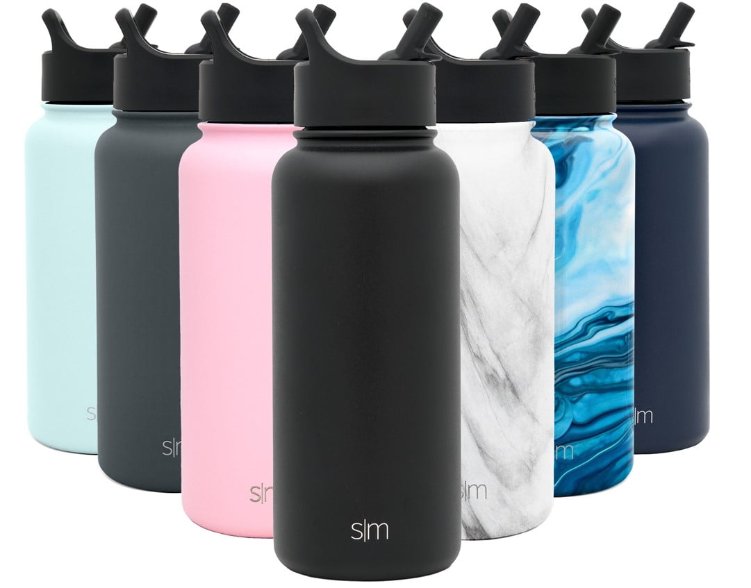 Simple Modern Summit Water Bottle Straw Lid Vacuum Insulated Stainless Steel Bottle | 18 fl oz - HVAC