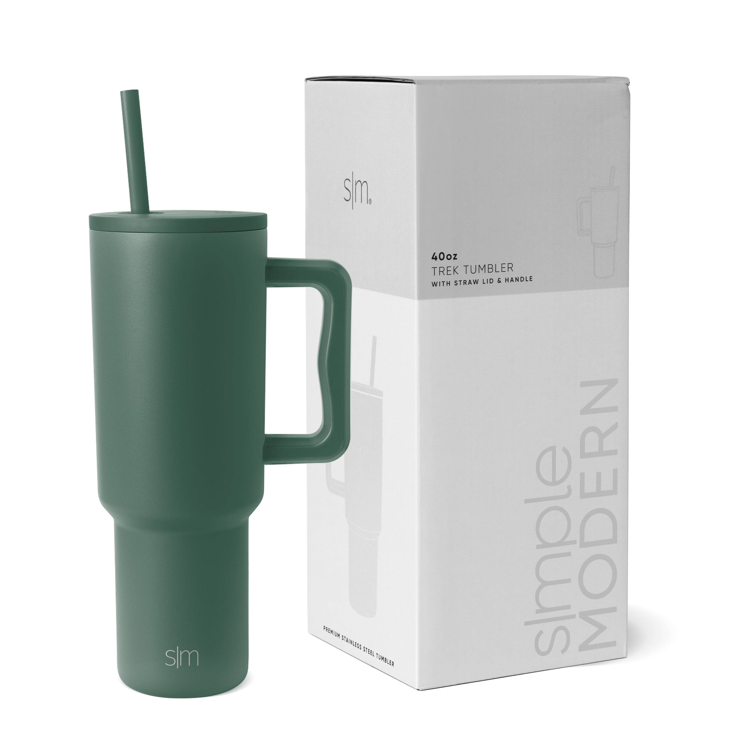 Simple Modern 40 fl oz Insulated Stainless Steel Trek Tumbler with Straw Lid | 80s Mix - H2J5
