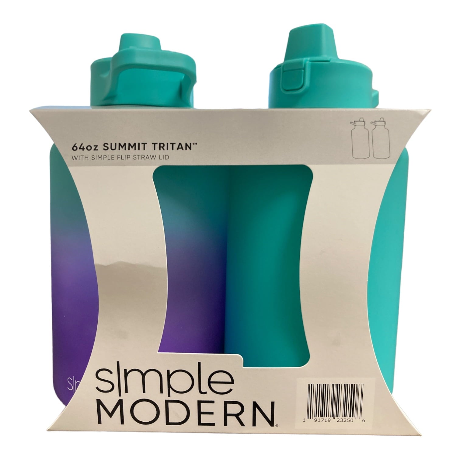 Simple Modern 64-oz Tritan Plastic Summit With Simple Flip Straw Lid 2 Pack (Sweet Taffy and Blush) - RHTF