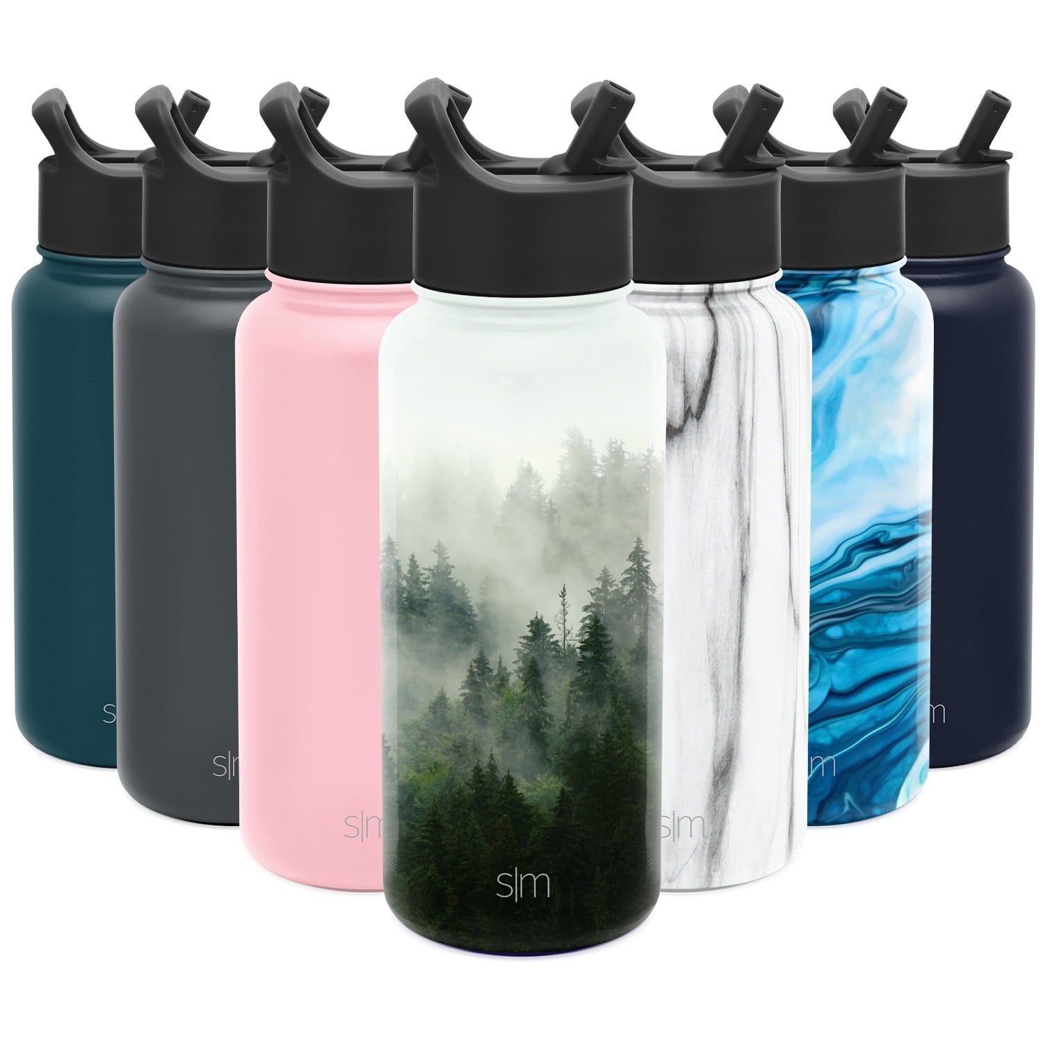 Simple Modern Summit Water Bottle Straw Lid Vacuum Insulated Stainless Steel Bottle | 18 fl oz - HVAC