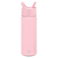 Simple Modern Kids Water Bottle with Straw Lid Vacuum Insulated Stainless Steel Metal Thermos Bottles | Reusable Leak Proof BPA-Free Flask for School | Summit Collection | 18oz, Blush -Blush - TBVJ