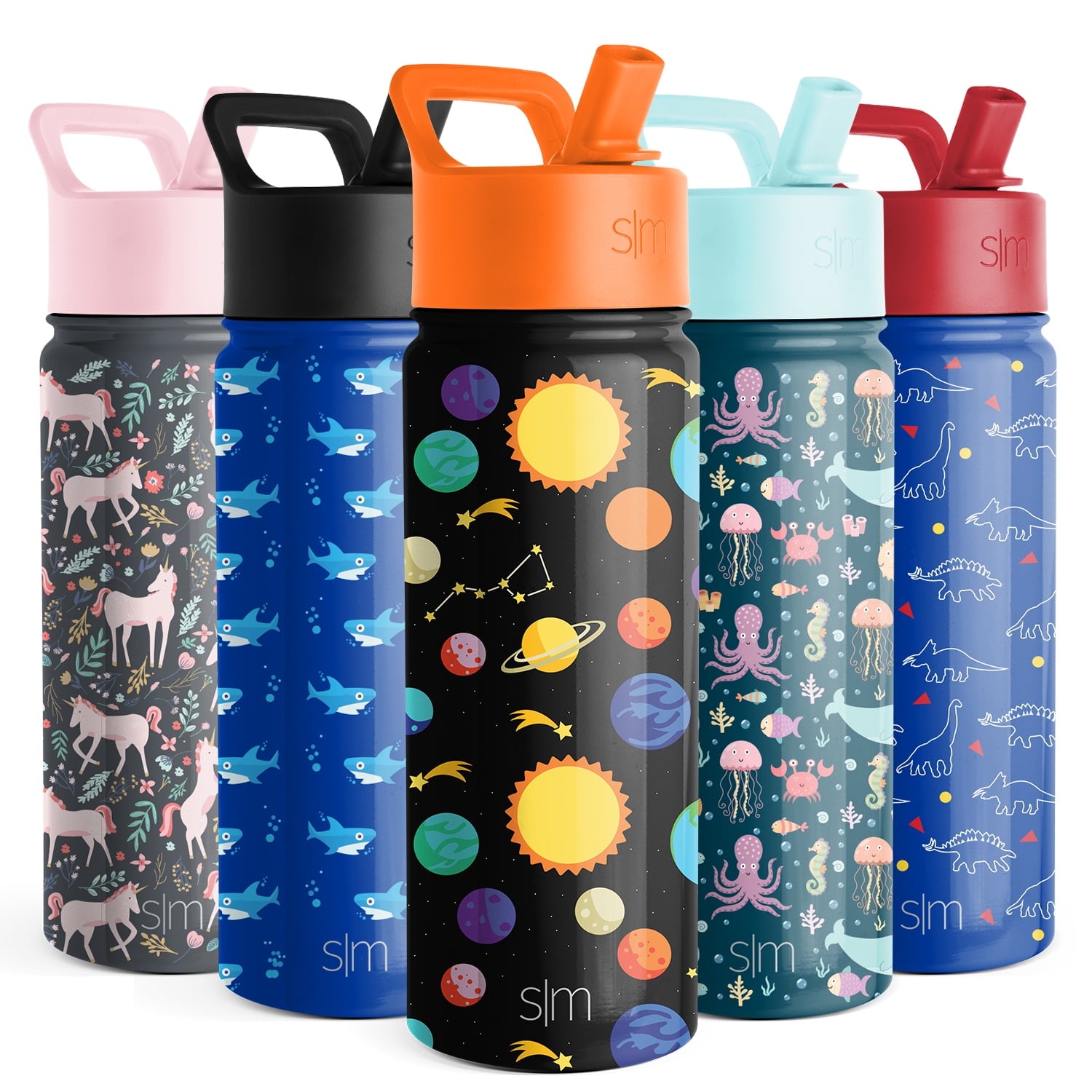 Simple Modern Summit Water Bottle Straw Lid Vacuum Insulated Stainless Steel Bottle | 14 fl oz - W69U