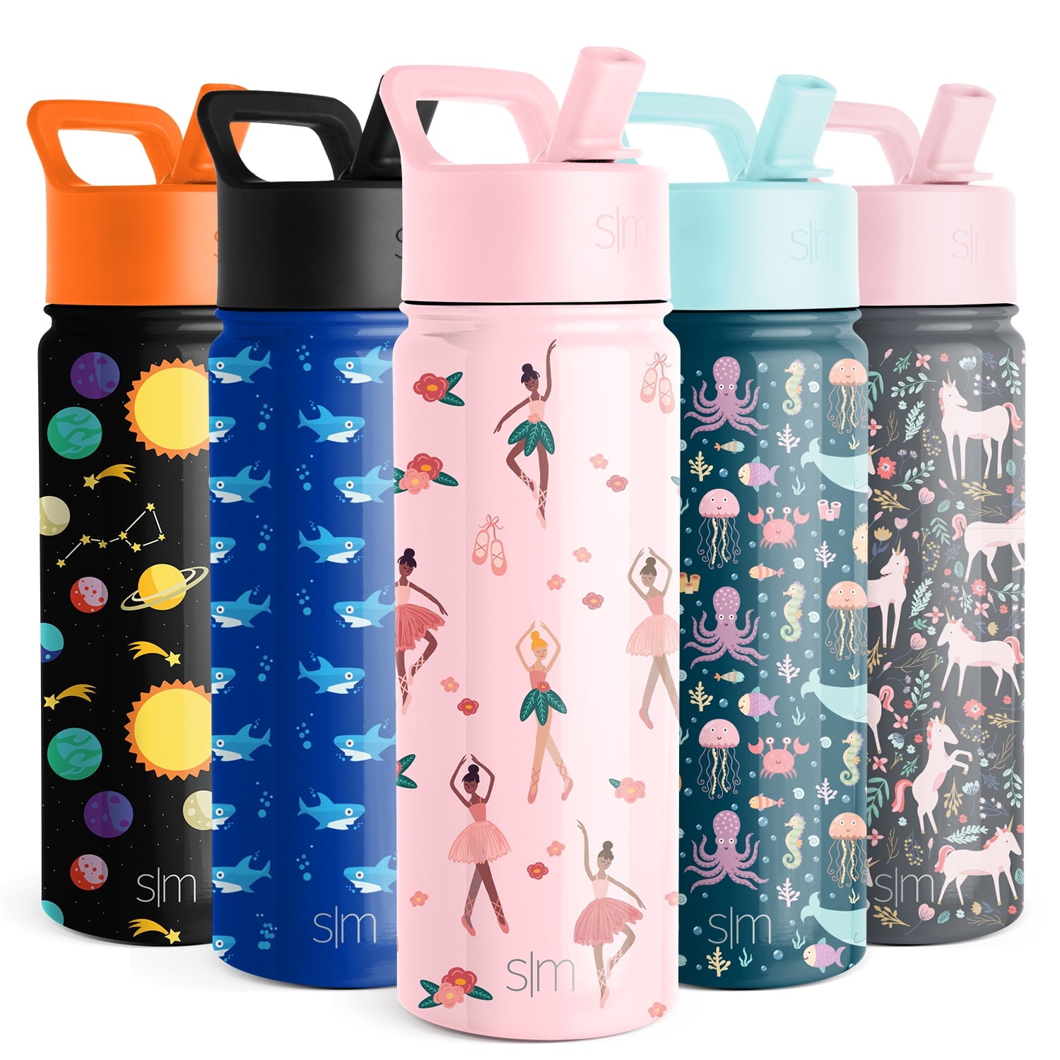 Simple Modern Summit Water Bottle Straw Lid Vacuum Insulated Stainless Steel Bottle | 18 fl oz - 73TK