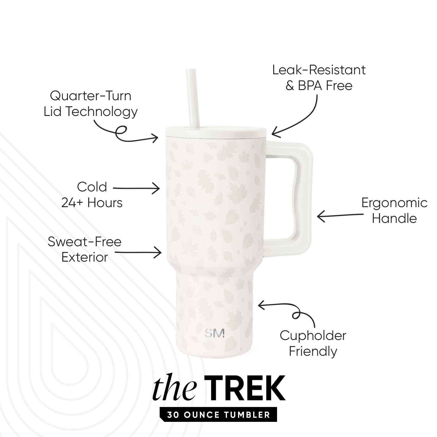 Simple Modern 30 fl oz Insulated Stainless Steel Trek Tumbler with Straw Lid | Seaglass Sage and Cream Checkmate - ON24