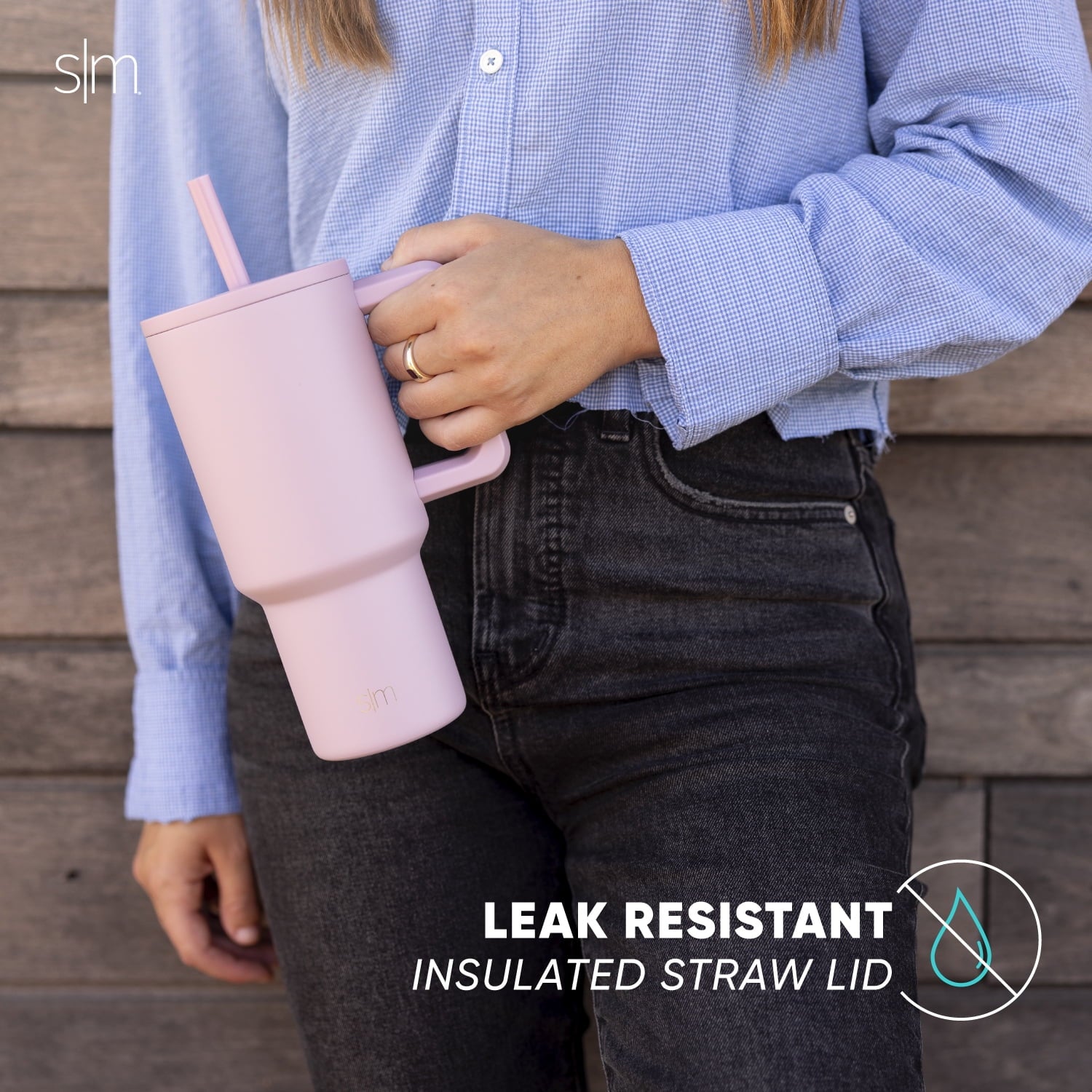 Simple Modern 30 fl oz Insulated Stainless Steel Trek Tumbler with Straw Lid | Seaglass Sage and Cream Checkmate - ON24