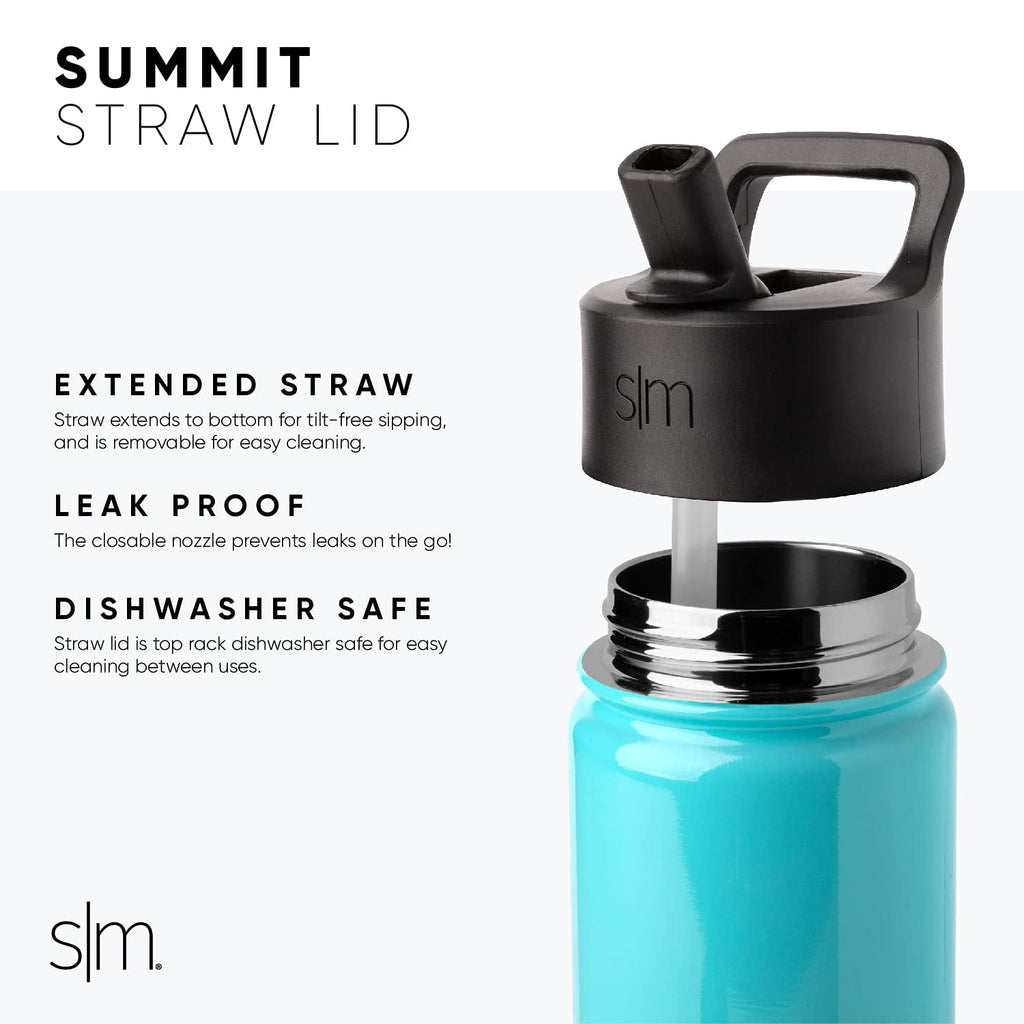 Simple Modern Blippi Kids Water Bottle with Straw Lid | Insulated Stainless Steel Reusable Tumbler for Toddlers, Girls | Summit Collection | 14oz, Blippi Space - O32G