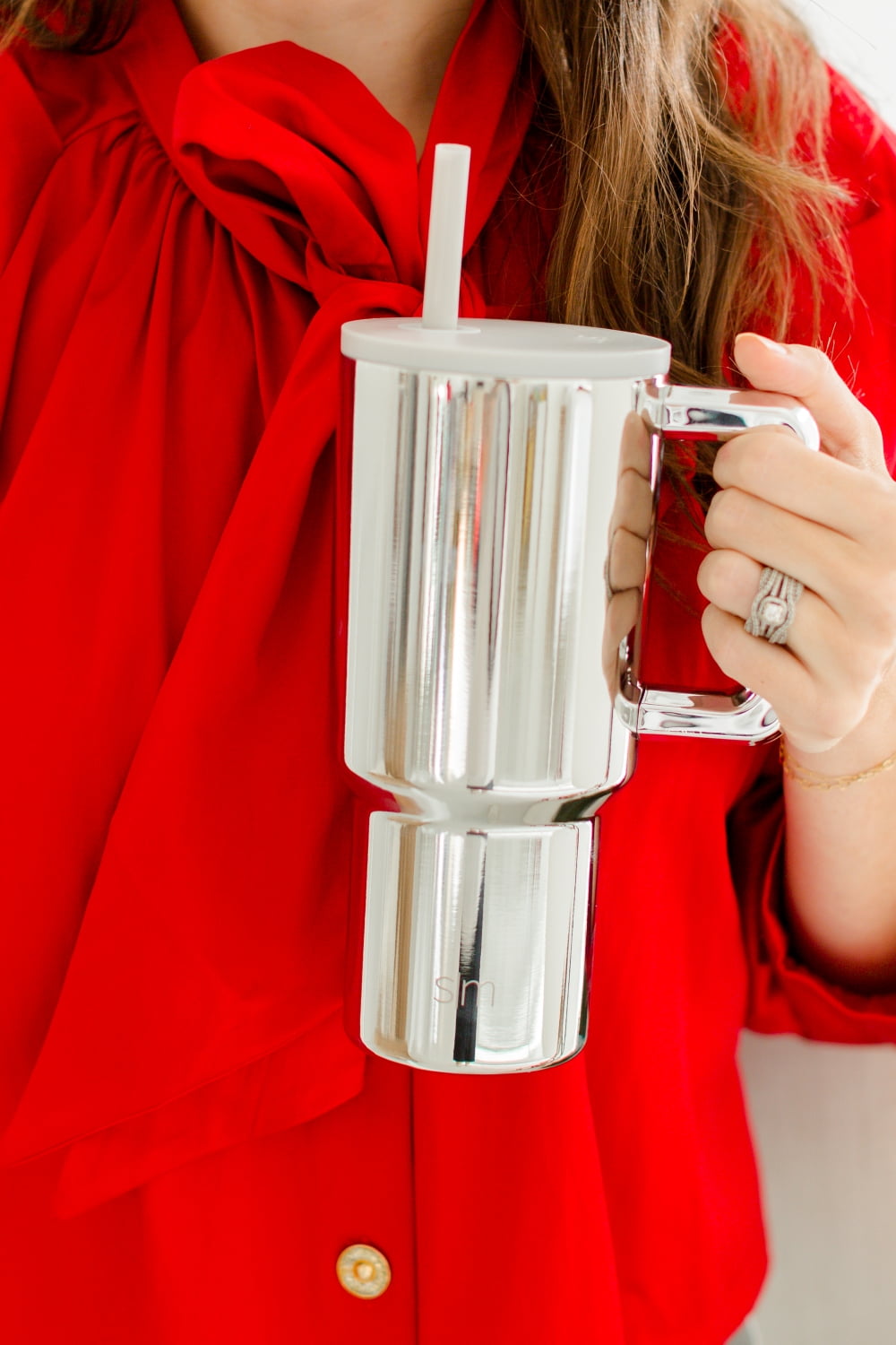 Simple Modern 30 fl oz Insulated Stainless Steel Trek Tumbler with Straw Lid | Seaglass Sage and Cream Checkmate - ON24